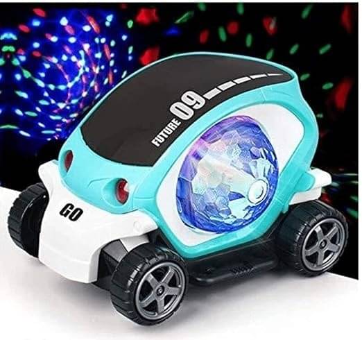     			ECLET 360 Degree Rotating Stunt Car Bump and Go Toy with 4D Lights, Dancing Toy, Battery Operated Toy  (Blue)