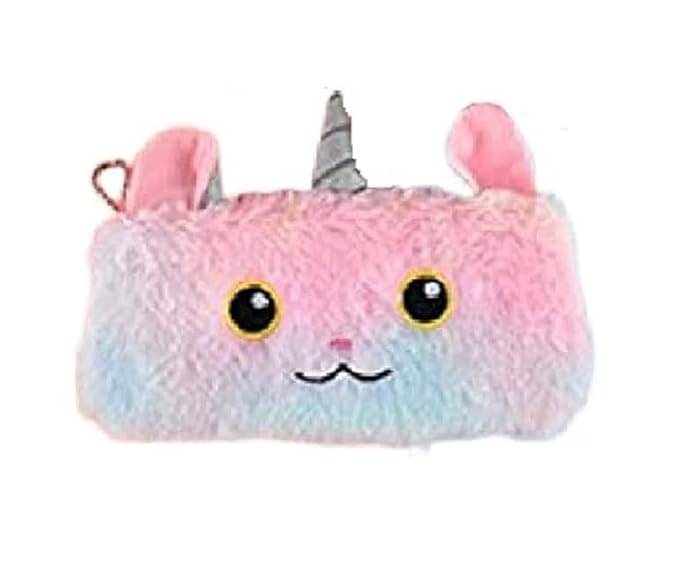     			ECLET Quality Unicorn Rainbow Fur Pencil Pouch Case for Kids (Random colour) Cartoon Art EVA Pencil Box  (Set of 1, Multicolor)