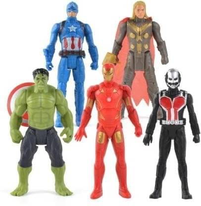     			ECLET Toy Set of 5 Twist and Move Super Hero Characters Action Figure Play Set : Best Gift for Birthday for Baby Multicolor