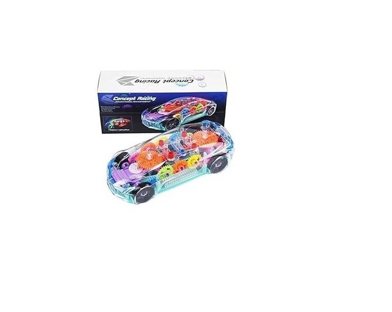     			ECLET Transparent Concept Car with Gear Simulation Mechanical Technology and 360 Degree Rotation, 3D Lighting and Musical Sound Toys For Kids Boys & Girls.(Multicolor, Pack of: 1)