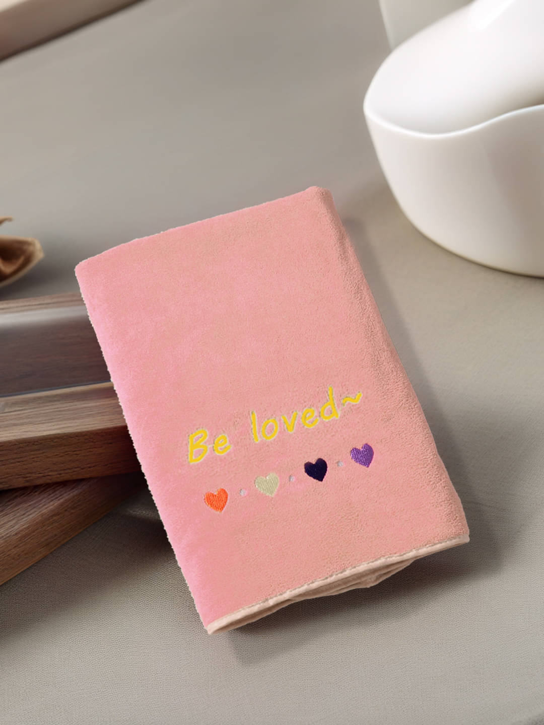     			FABINALIV Pack of 1 Cotton 425 -GSM Bath Towel ( Peach )