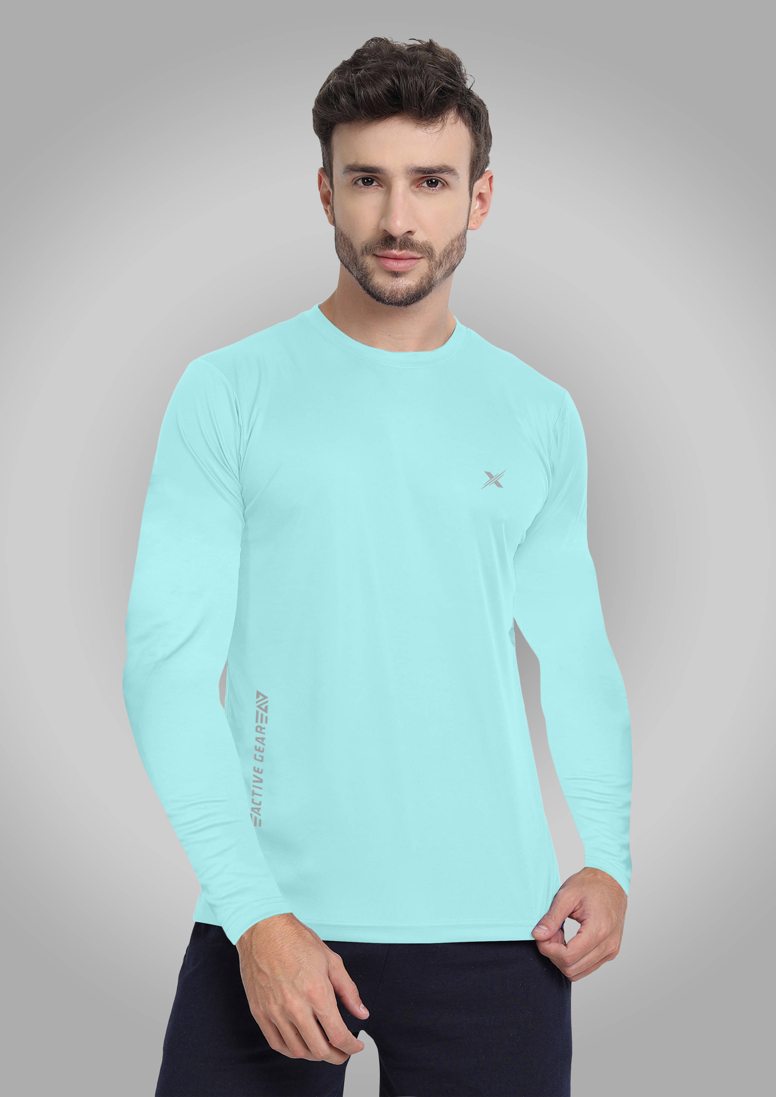 FTX Polyester Regular Fit Printed Full Sleeves Men's Round T-Shirt - Aqua Blue ( Pack of 1 ) FTX Polyester Regular Fit Printed Full Sleeves Men's Round T-Shirt - Aqua Blue ( Pack of 1 )
