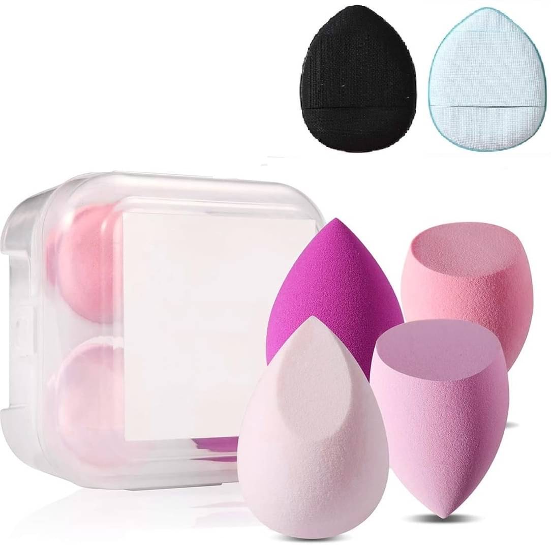 Facejewel Soft Makeup Blender With Storage Box & Finger Soft Makeup Puff (Pack of 6) Facejewel Soft Makeup Blender With Storage Box & Finger Soft Makeup Puff (Pack of 6)