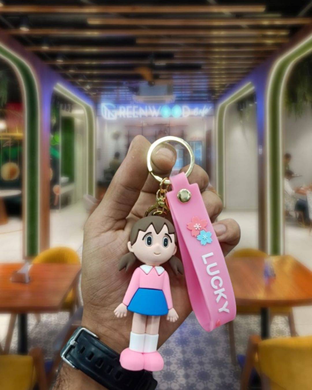     			Doraemon Shizuka 3D Keychain Strap Charm & Hook Cartoon Model Toys Kids Gift Key Chain