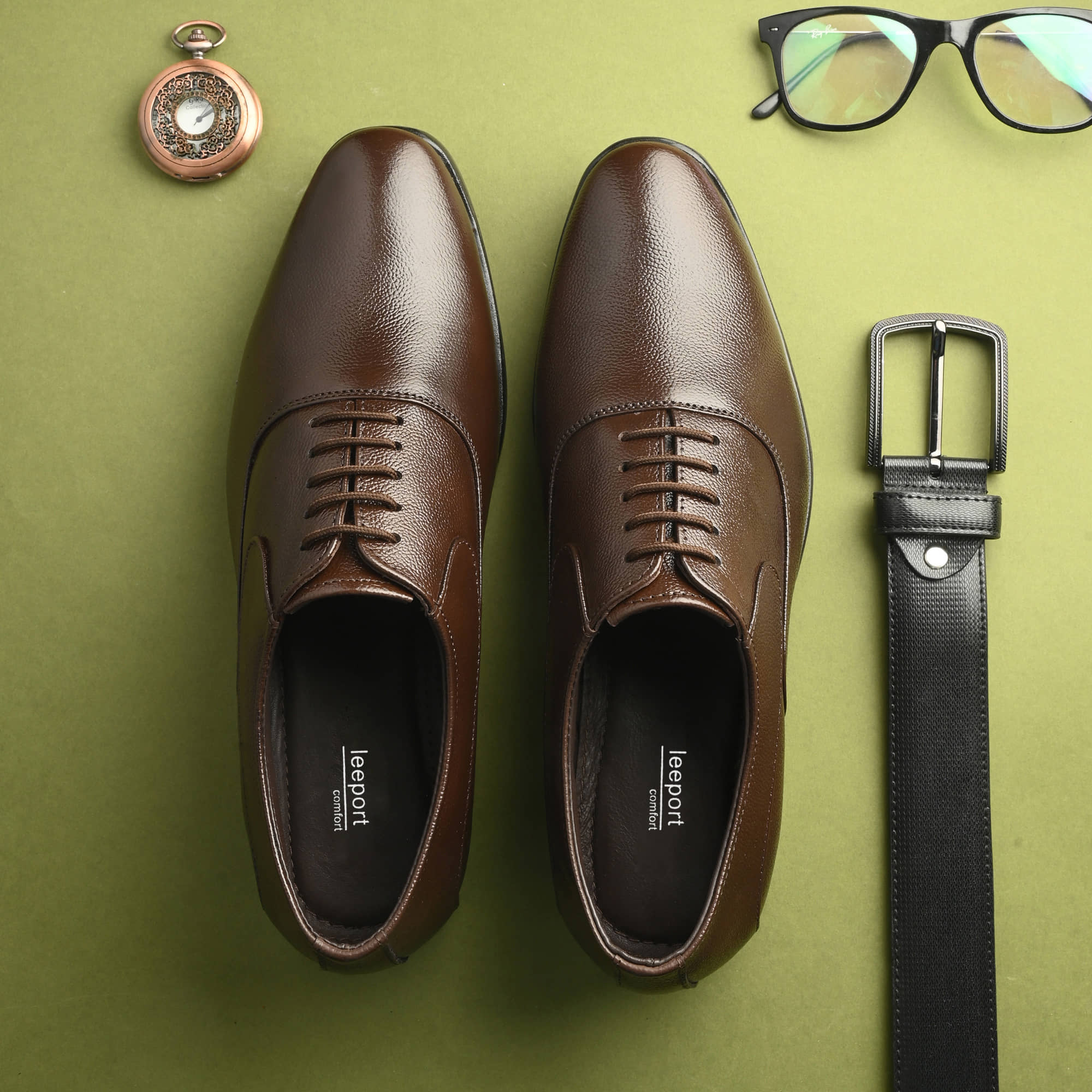 Leeport Brown Men's Oxford Formal Shoes - Formal Shoes | Buy online on ZillyBuy