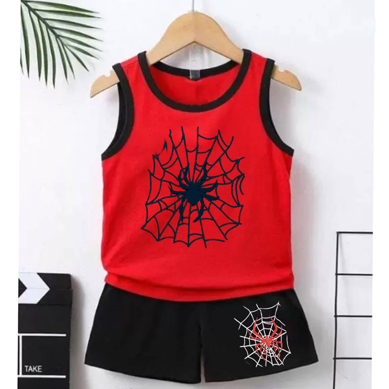     			NEW ERA BY AMARA Pack of 1 Boys Cotton T-Shirt & Shorts Set ( Red )