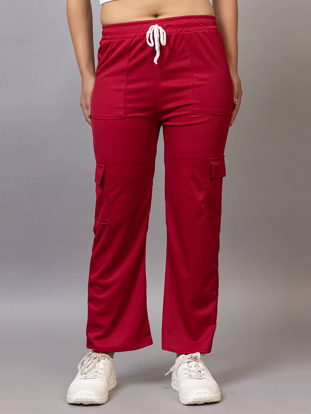     			PROBASIC Pack of 1 Cotton Blend Regular Women's Formal Pants ( Red )