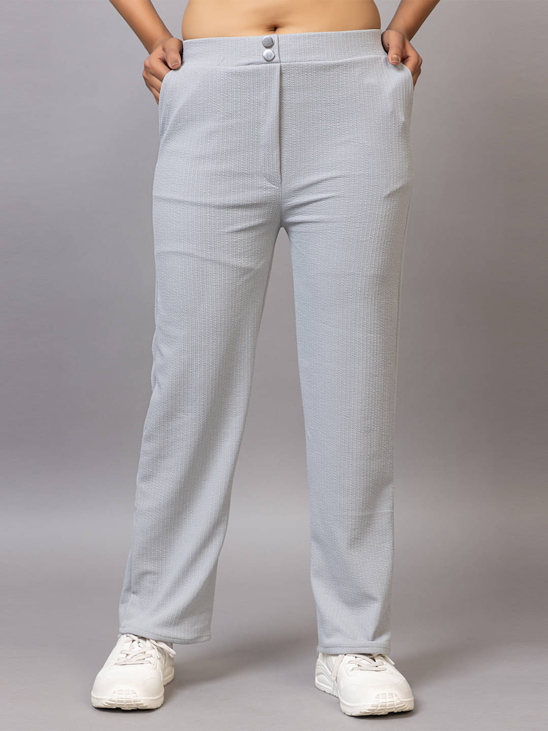     			PROBASIC Pack of 1 Cotton Blend Regular Women's Formal Pants ( White )