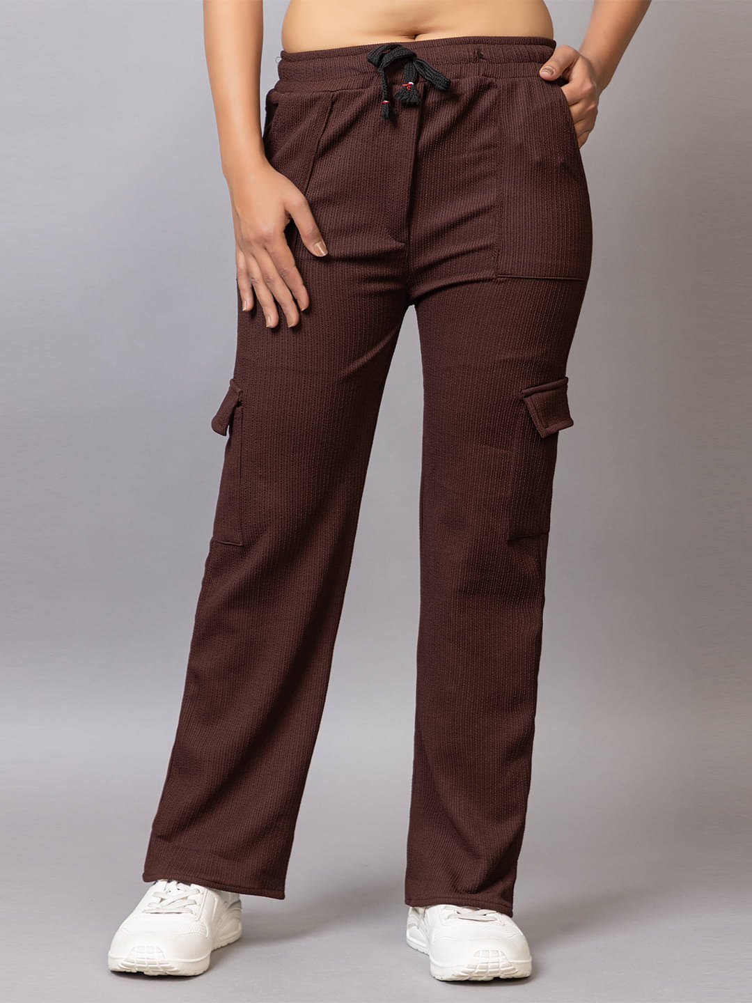     			PROBASIC Pack of 1 Cotton Blend Regular Women's Formal Pants ( Brown )