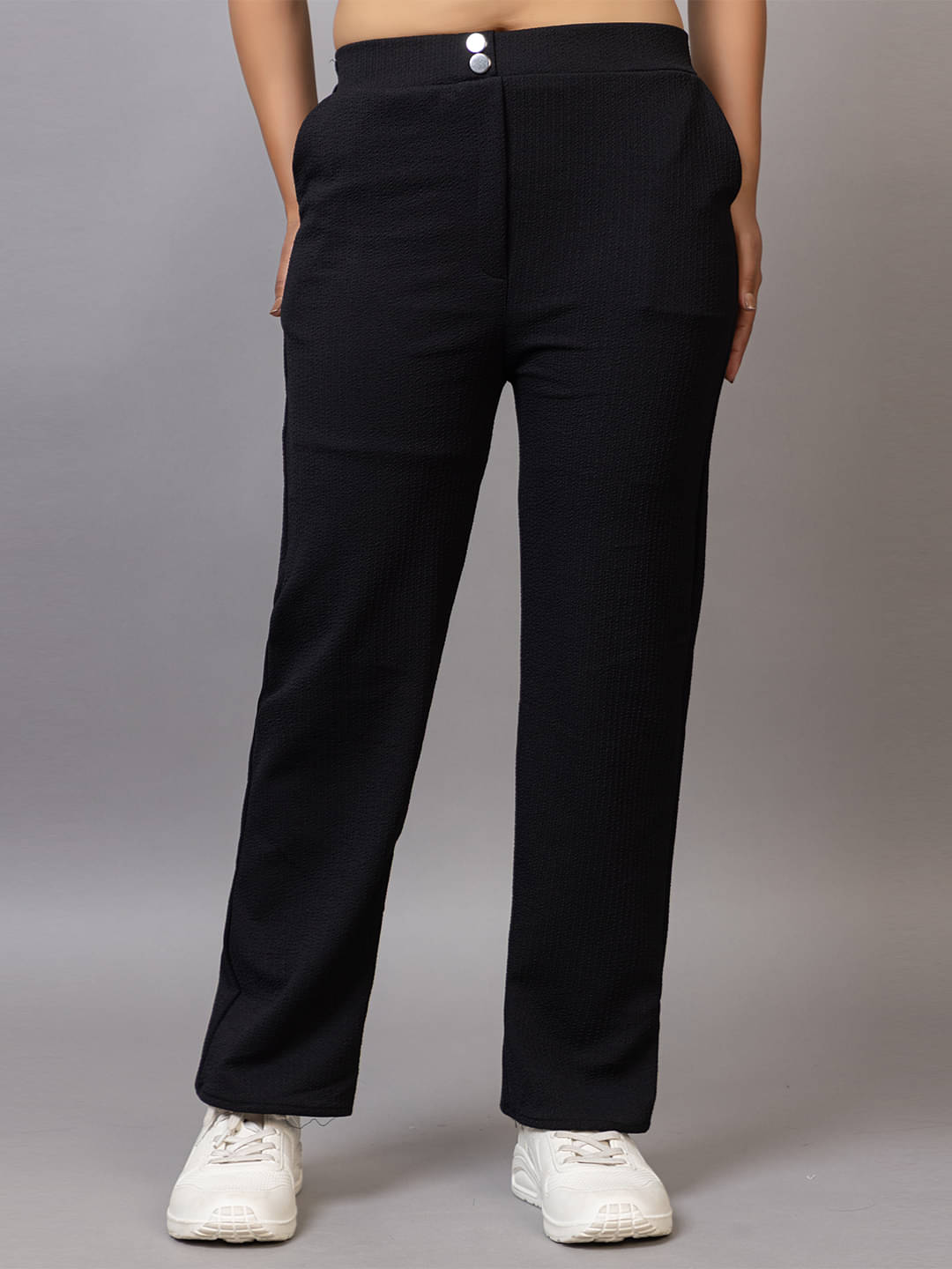     			PROBASIC Pack of 1 Cotton Blend Regular Women's Formal Pants ( Black )