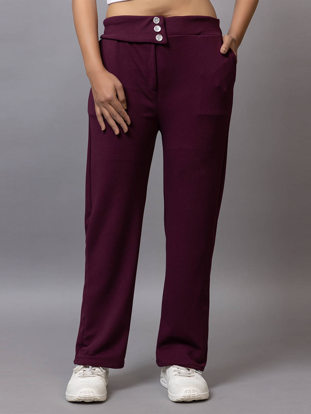    			PROBASIC Pack of 1 Cotton Blend Regular Women's Formal Pants ( Maroon )