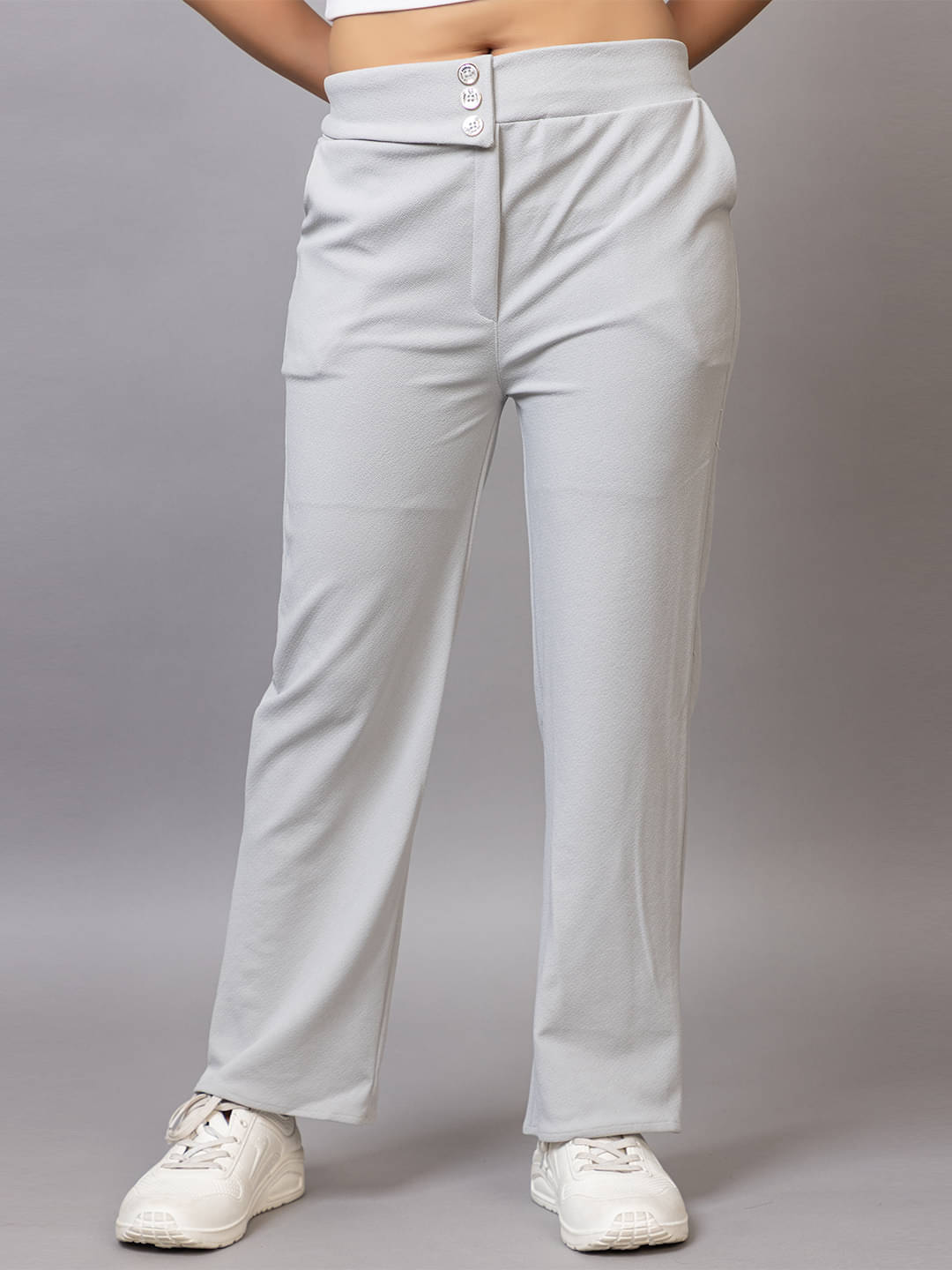     			PROBASIC Pack of 1 Cotton Blend Regular Women's Formal Pants ( White )