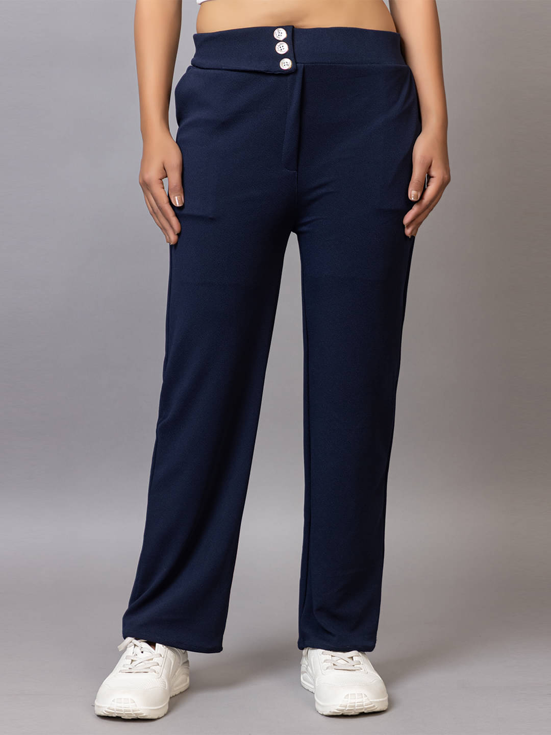     			PROBASIC Pack of 1 Cotton Blend Regular Women's Formal Pants ( Blue )