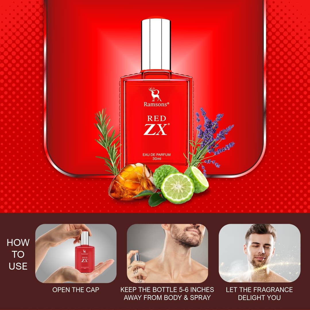 Ramsons - RED ZX Eau De Parfum Smoky Mild -Fragrance For Men 30ml