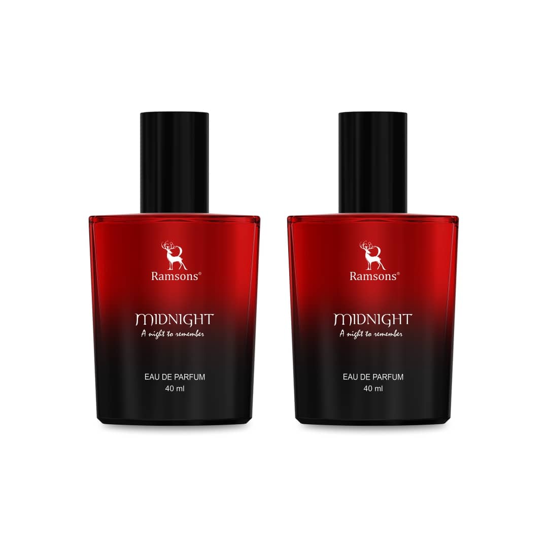 Ramsons - MIDNIGHT Eau De Parfum Green Mild -Fragrance For Men 40ml each ( Pack of 2 )
