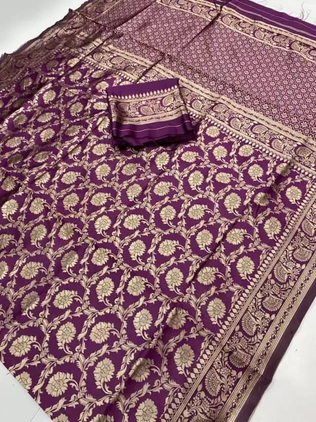 Saadhvi Silk Woven Saree With Unstitched Blouse Piece ( Wine )     			Saadhvi Silk Woven Saree With Unstitched Blouse Piece ( Wine )