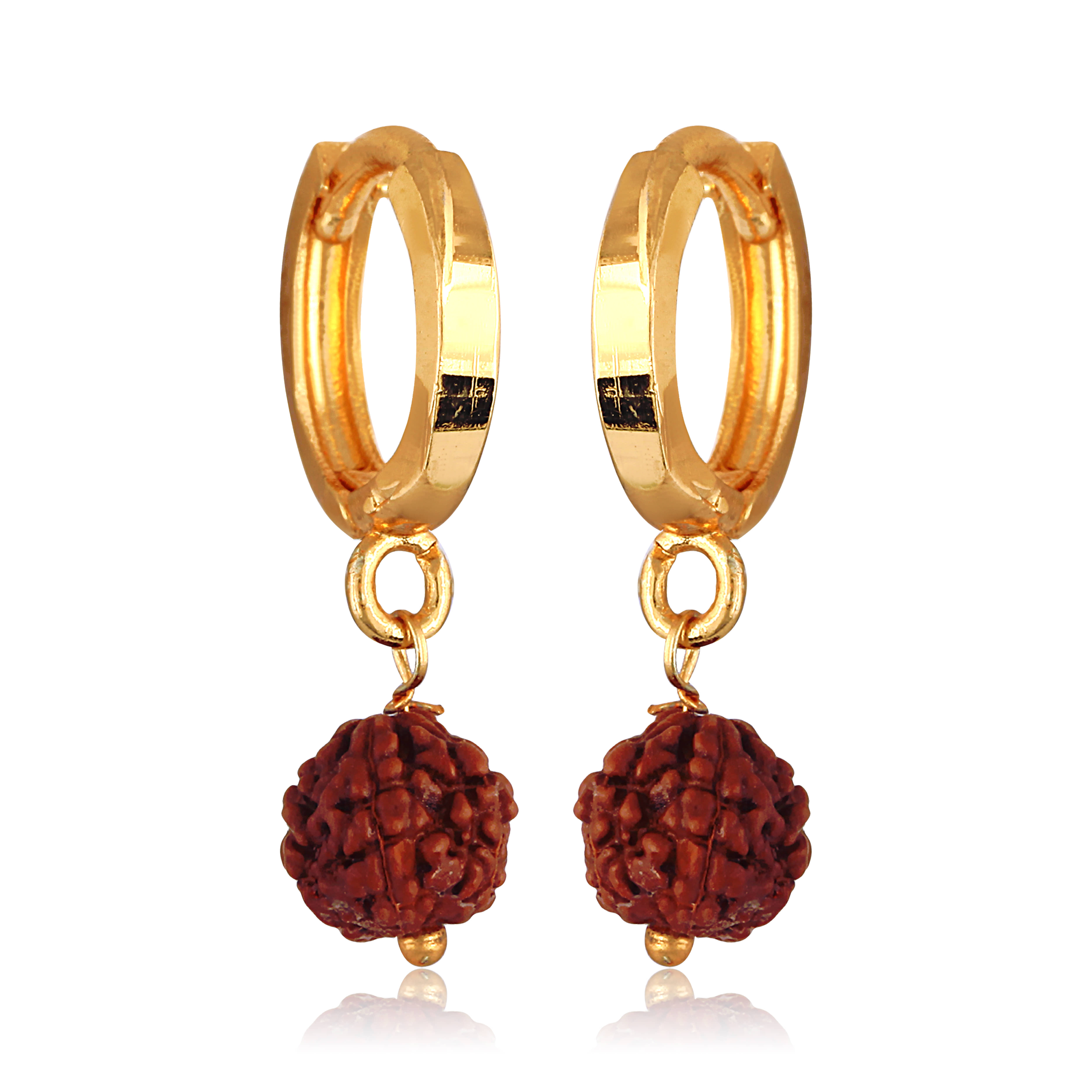 Vighnaharta Golden Bali Earrings ( Pack of 1 ) - Earrings | Buy online on ZillyBuy