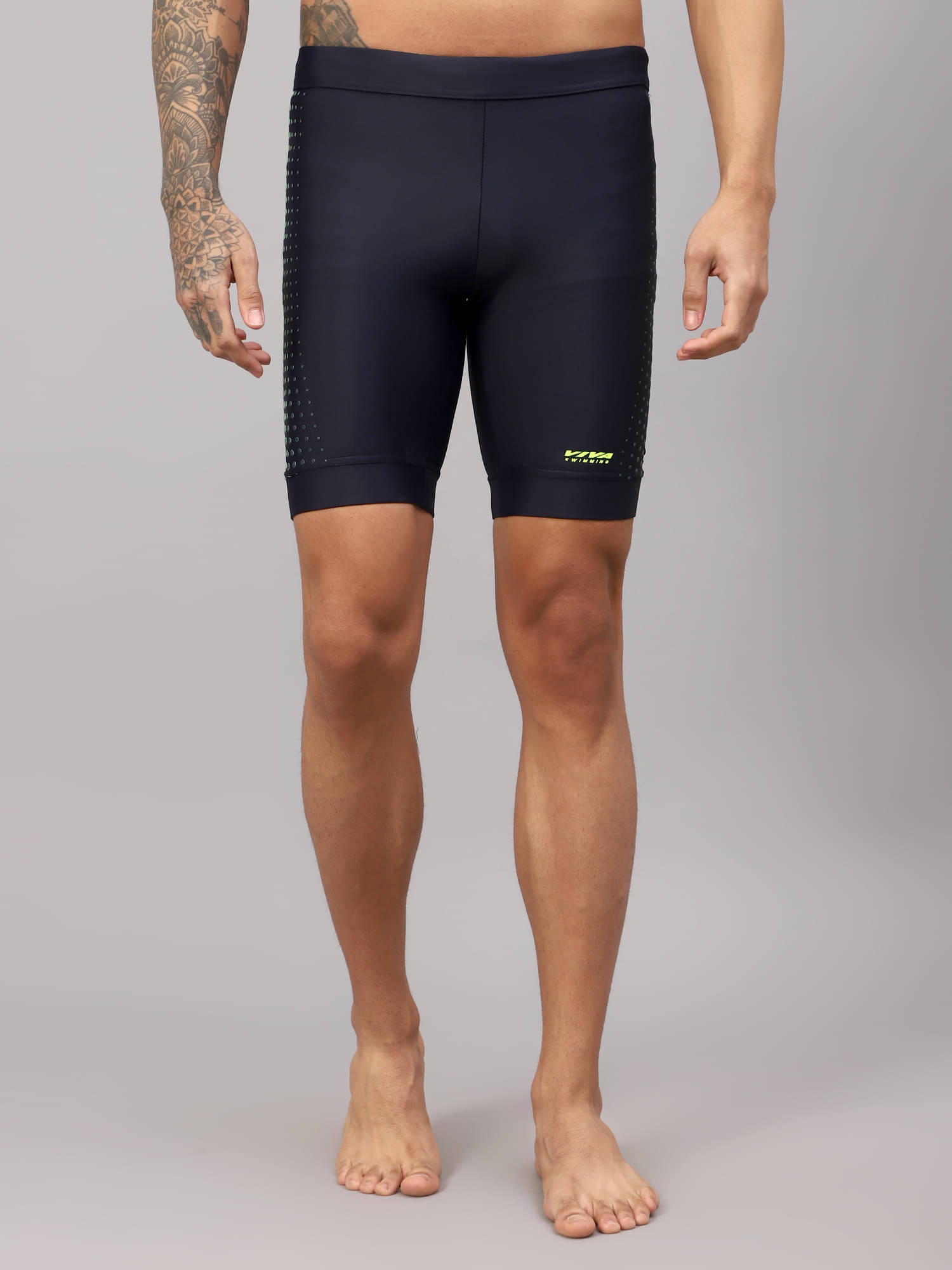     			Viva Swimming Navy Polyester Lycra Jammer