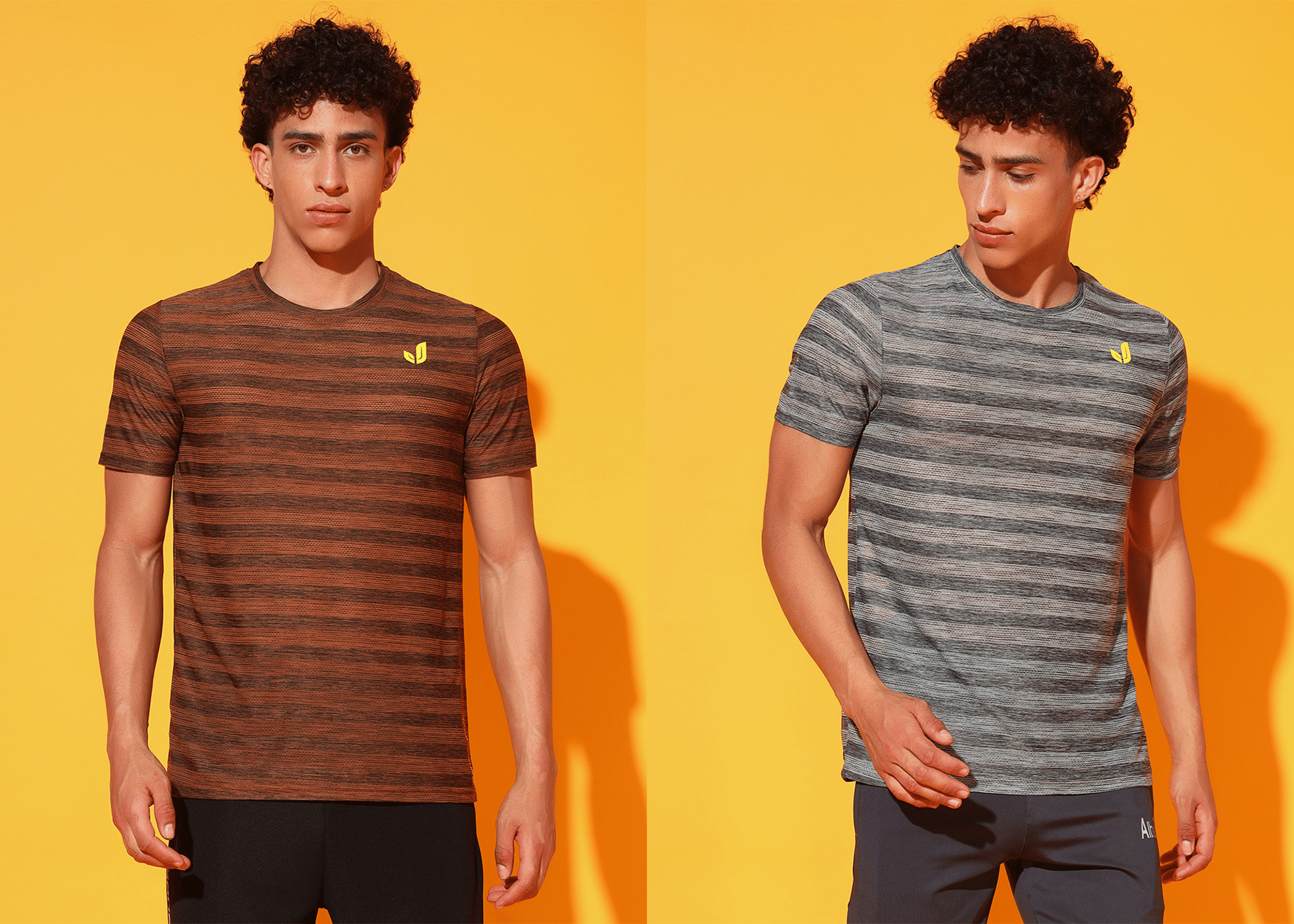 ATIGIANO APPAREL Polyester Regular Fit Striped Half Sleeves Men's Round T-Shirt - Multicolor9 ( Pack of 2 ) ATIGIANO APPAREL Polyester Regular Fit Striped Half Sleeves Men's Round T-Shirt - Multicolor9 ( Pack of 2 )