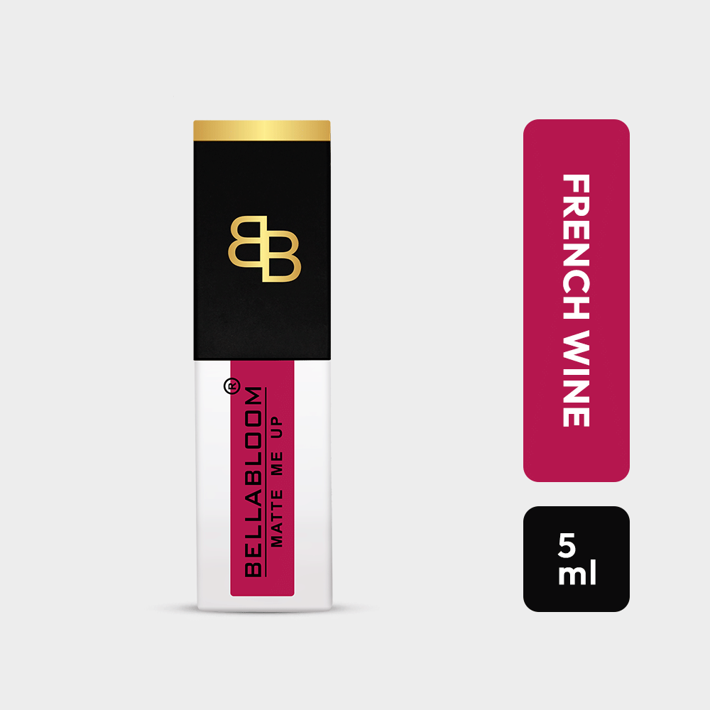     			BELLABLOOM French Wine Liquid Matte Lipstick, 5ml (Pack of 1)