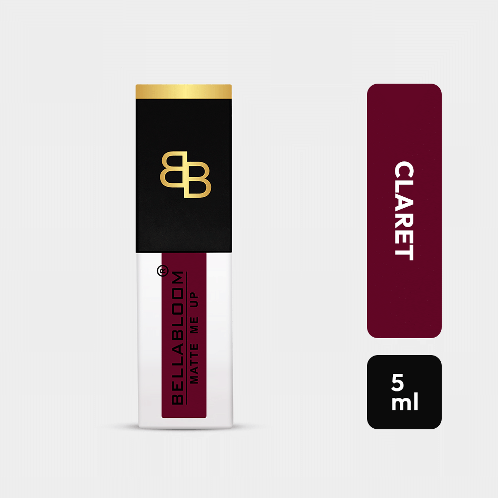 BELLABLOOM Claret Deep Maroon Liquid Matte Lipstick Intense Matte Finish, Smudge Proof & Creamy Texture, 5ml (Pack of 1) BELLABLOOM Claret Deep Maroon Liquid Matte Lipstick Intense Matte Finish, Smudge Proof & Creamy Texture, 5ml (Pack of 1)