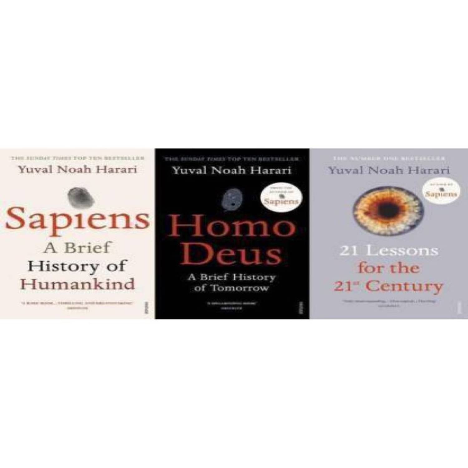     			Combo of 3 books Sapiens, Homo Deus & 21 Lessons For The 21st Century