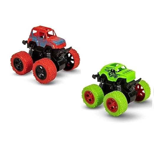     			ECLET 2 Pcs Monster Friction Truck Jeep Car for Kids, Toddlers Multi-color for Boys and Girls (Multicolor, Pack of: 2)