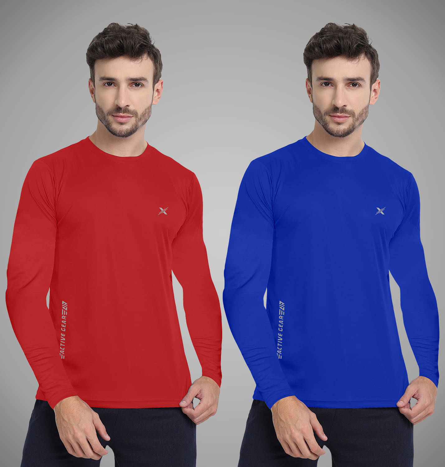 FTX Polyester Regular Fit Printed Full Sleeves Men's Round T-Shirt - Red ( Pack of 2 ) FTX Polyester Regular Fit Printed Full Sleeves Men's Round T-Shirt - Red ( Pack of 2 )