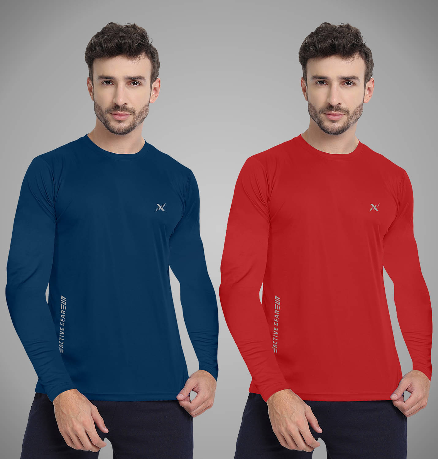 FTX Polyester Regular Fit Printed Full Sleeves Men's Round T-Shirt - Blue ( Pack of 2 ) FTX Polyester Regular Fit Printed Full Sleeves Men's Round T-Shirt - Blue ( Pack of 2 )