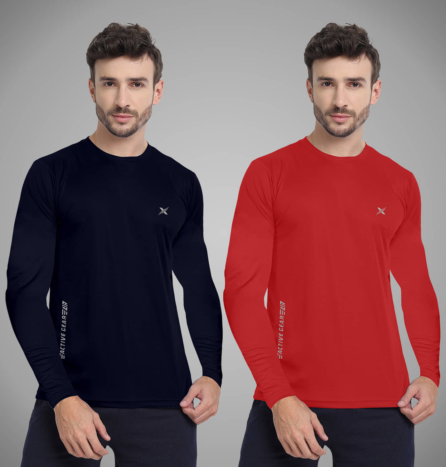 FTX Polyester Regular Fit Printed Full Sleeves Men's Round T-Shirt - Red ( Pack of 2 ) FTX Polyester Regular Fit Printed Full Sleeves Men's Round T-Shirt - Red ( Pack of 2 )