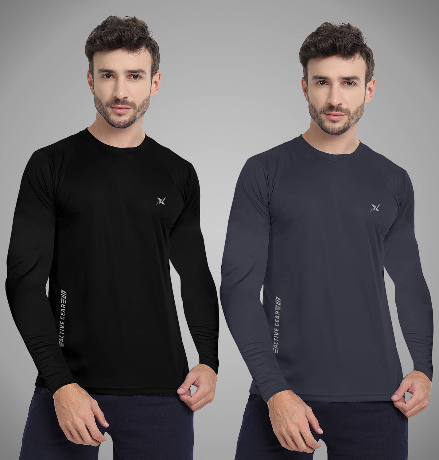 FTX Polyester Regular Fit Printed Full Sleeves Men's Round T-Shirt - Dark Grey ( Pack of 2 ) FTX Polyester Regular Fit Printed Full Sleeves Men's Round T-Shirt - Dark Grey ( Pack of 2 )