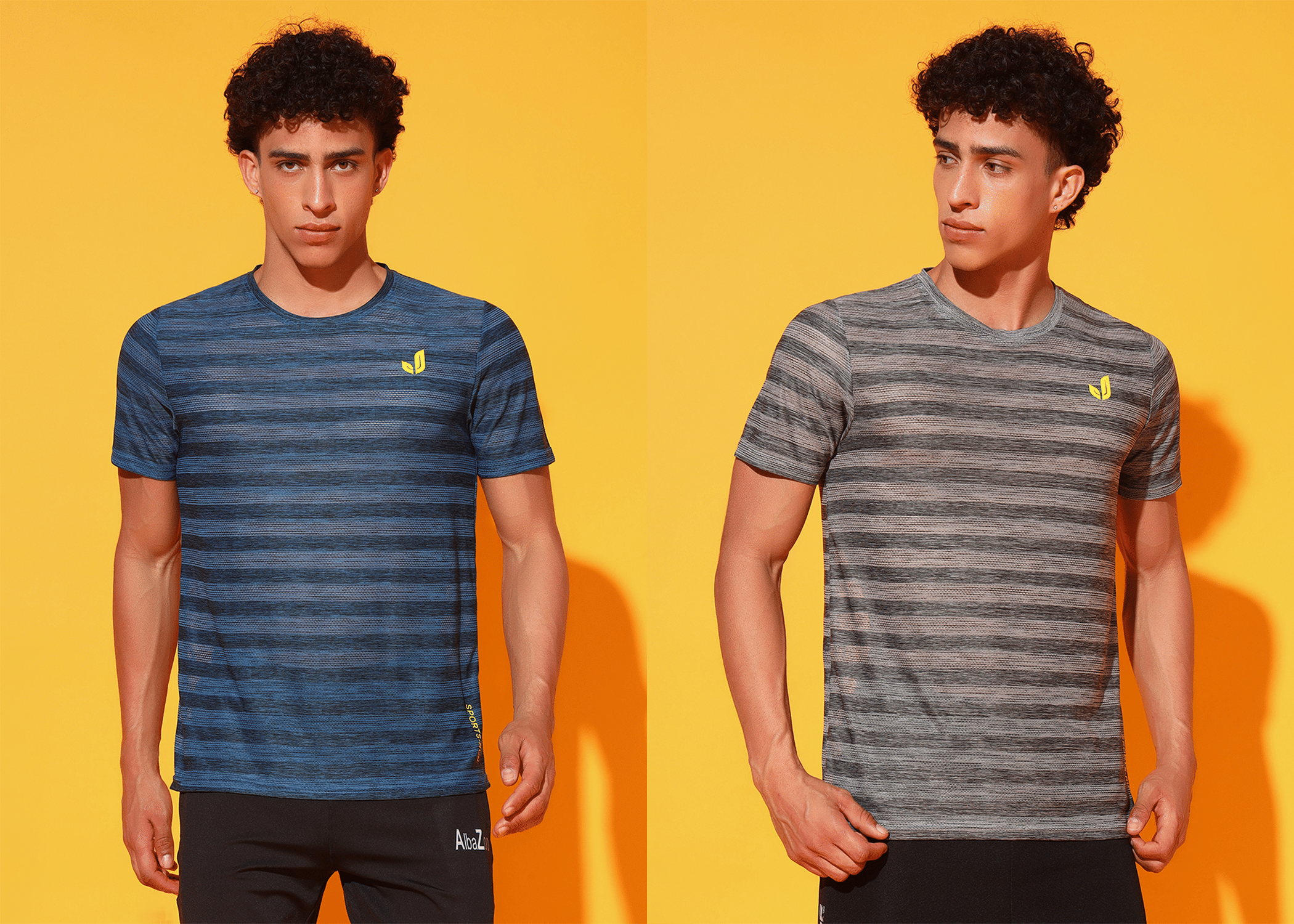Glito Polyester Regular Fit Striped Half Sleeves Men's Round T-Shirt - Dark Grey ( Pack of 2 ) Glito Polyester Regular Fit Striped Half Sleeves Men's Round T-Shirt - Dark Grey ( Pack of 2 )