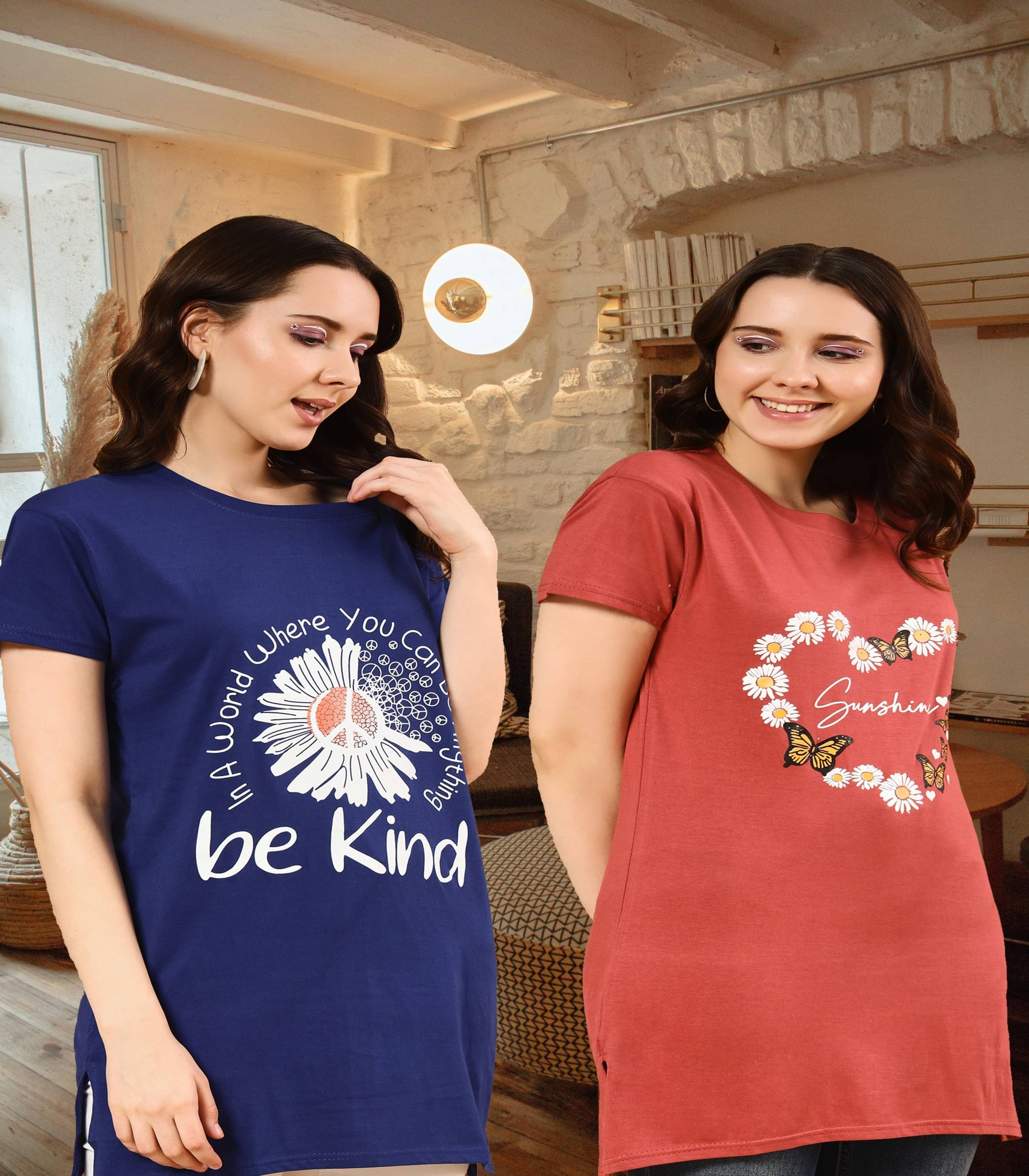 HELL BOUND Women Cotton Printed T-shirt Dress ( Multicolor ) HELL BOUND Women Cotton Printed T-shirt Dress ( Multicolor )