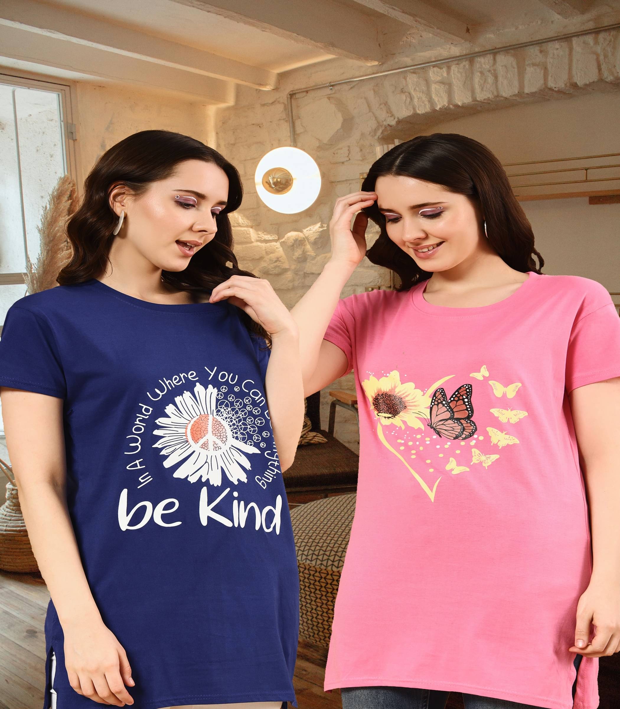 HELL BOUND Women Cotton Printed T-shirt Dress ( Multicolor )     			HELL BOUND Women Cotton Printed T-shirt Dress ( Multicolor )