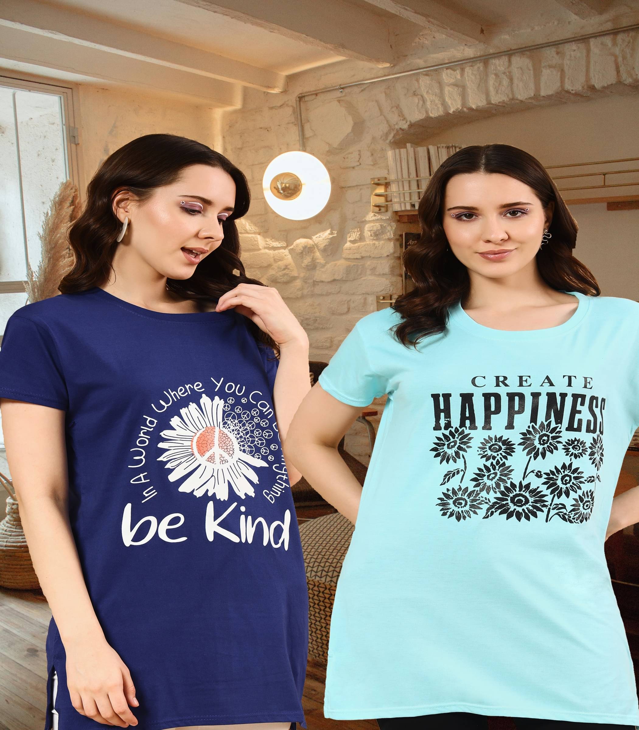     			HELL BOUND Women Cotton Printed T-shirt Dress ( Multicolor )
