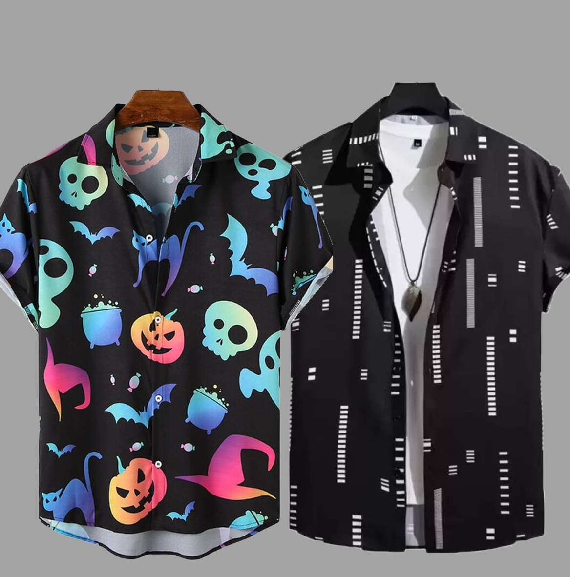 TIGERSNAKE Polyester Regular Fit Printed Half Sleeves Men's Casual Shirt - Multicolor ( Pack of 2 ) TIGERSNAKE Polyester Regular Fit Printed Half Sleeves Men's Casual Shirt - Multicolor ( Pack of 2 )