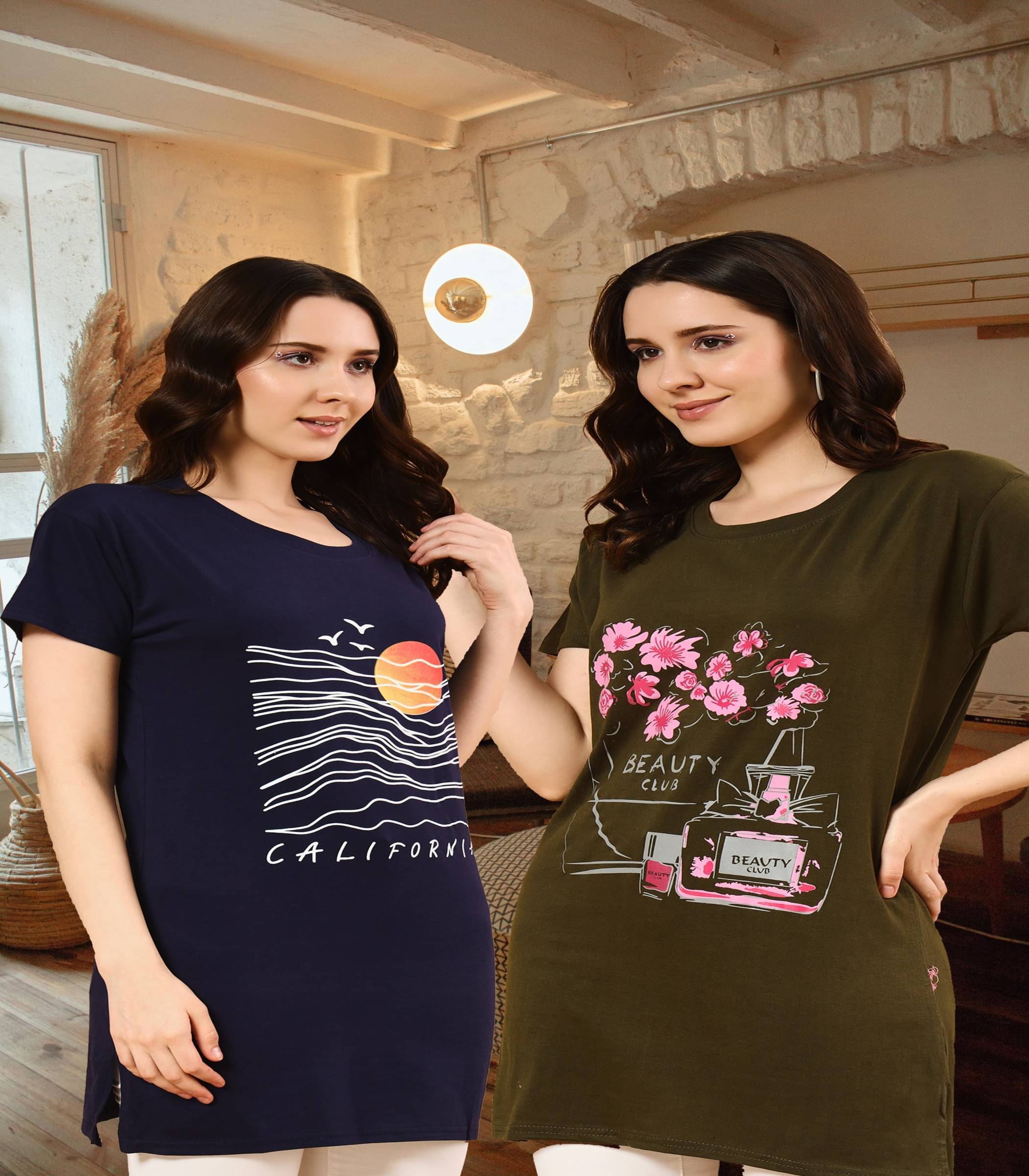 TWOCRAZIIE Women Cotton Printed T-shirt Dress ( Multicolor ) TWOCRAZIIE Women Cotton Printed T-shirt Dress ( Multicolor )