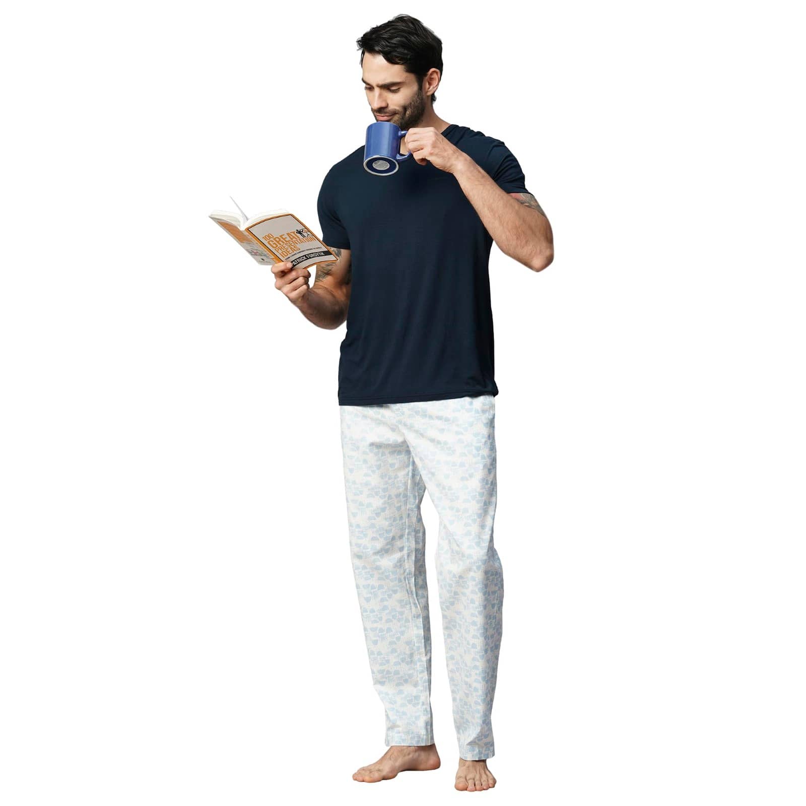 URBAN SCOTTISH Pack of 1 Pyjama For Men's ( Grey )
