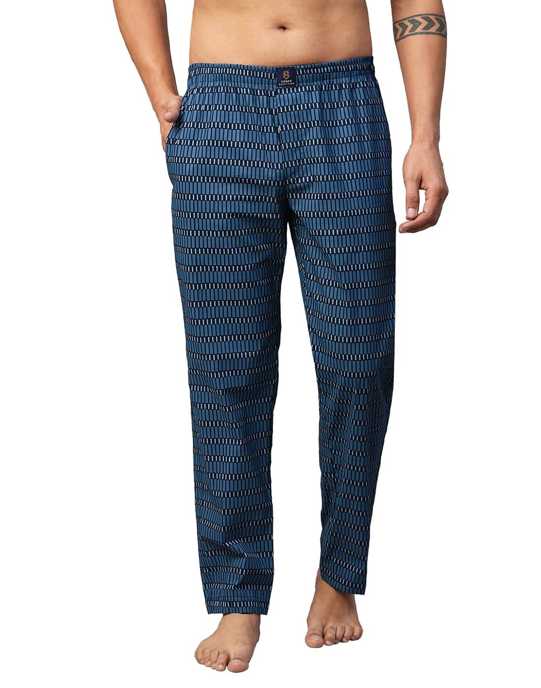     			URBAN SCOTTISH Pack of 1 Pyjama For Men's ( Blue )