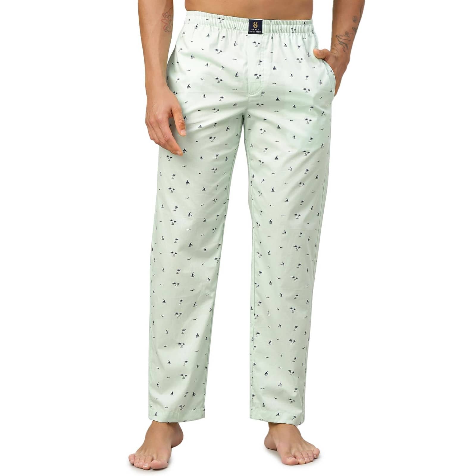 URBAN SCOTTISH Pack of 1 Pyjama For Men's ( Green )
