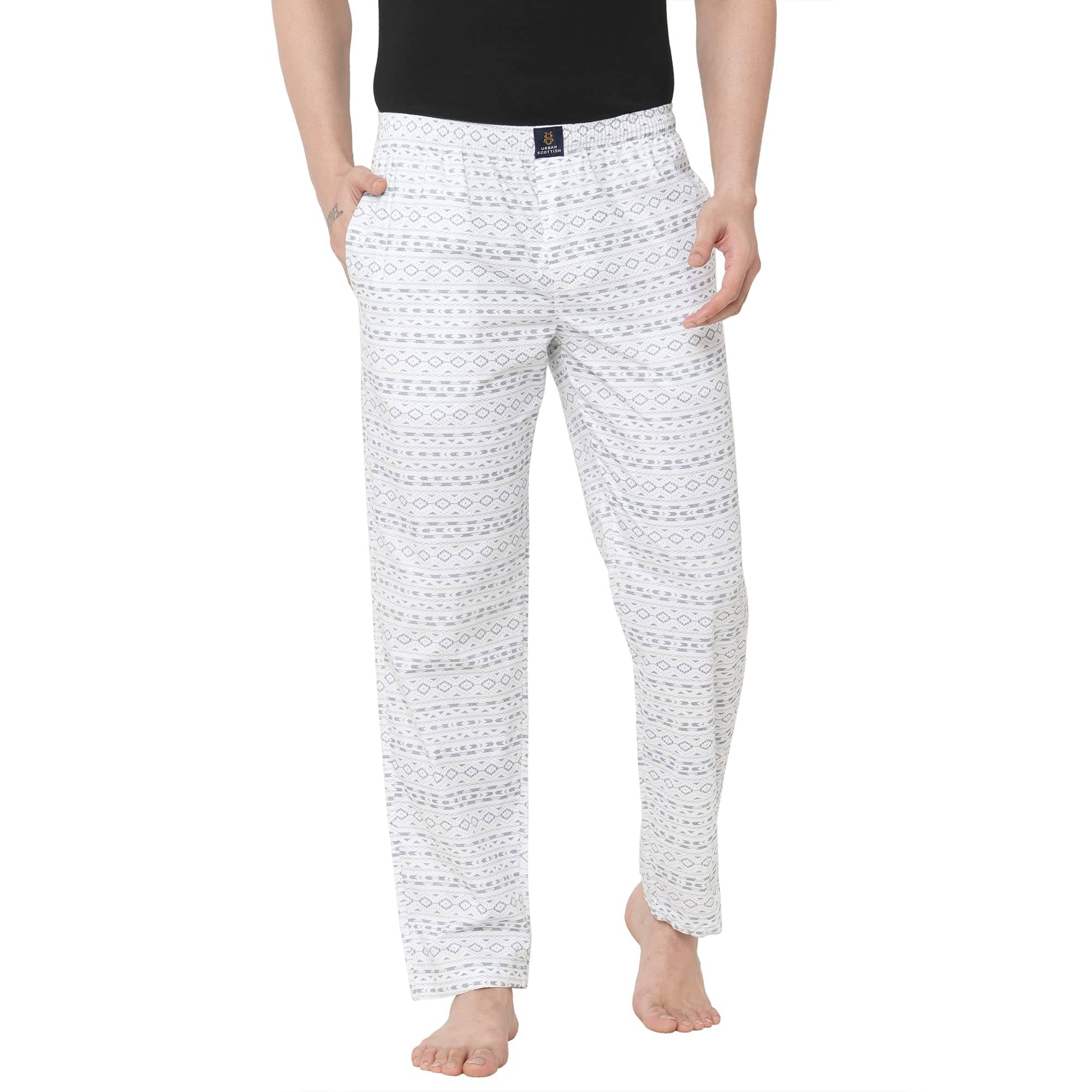 URBAN SCOTTISH Pack of 1 Pyjama For Men's ( White ) URBAN SCOTTISH Pack of 1 Pyjama For Men's ( White )
