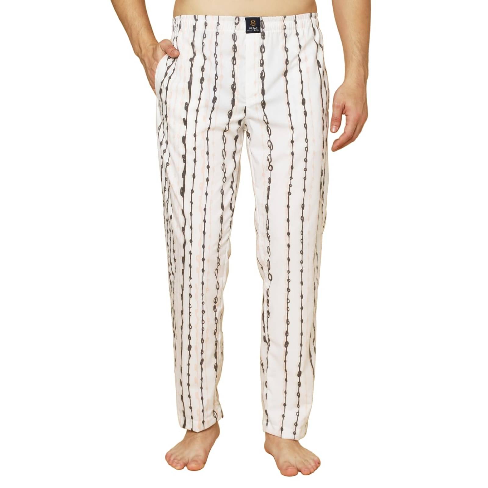 URBAN SCOTTISH Pack of 1 Pyjama For Men's ( White ) URBAN SCOTTISH Pack of 1 Pyjama For Men's ( White )