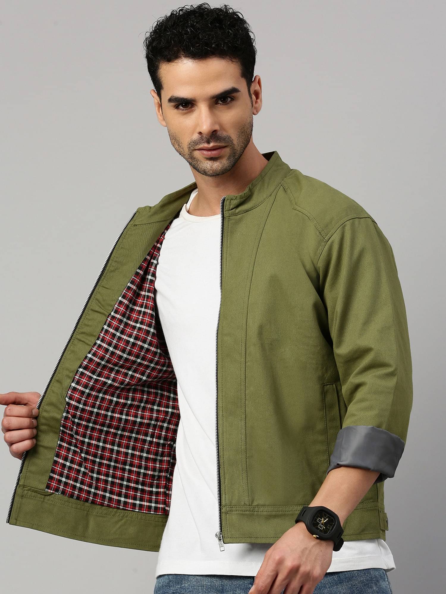     			VOXATI Denim Men's Denim Jacket - Dark Green ( Pack of 1 )