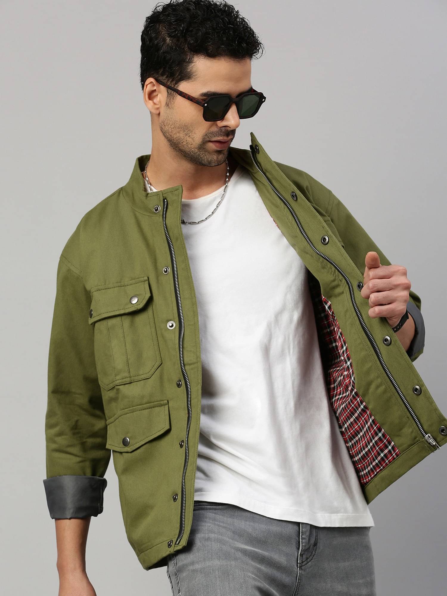     			VOXATI Denim Men's Denim Jacket - Dark Green ( Pack of 1 )