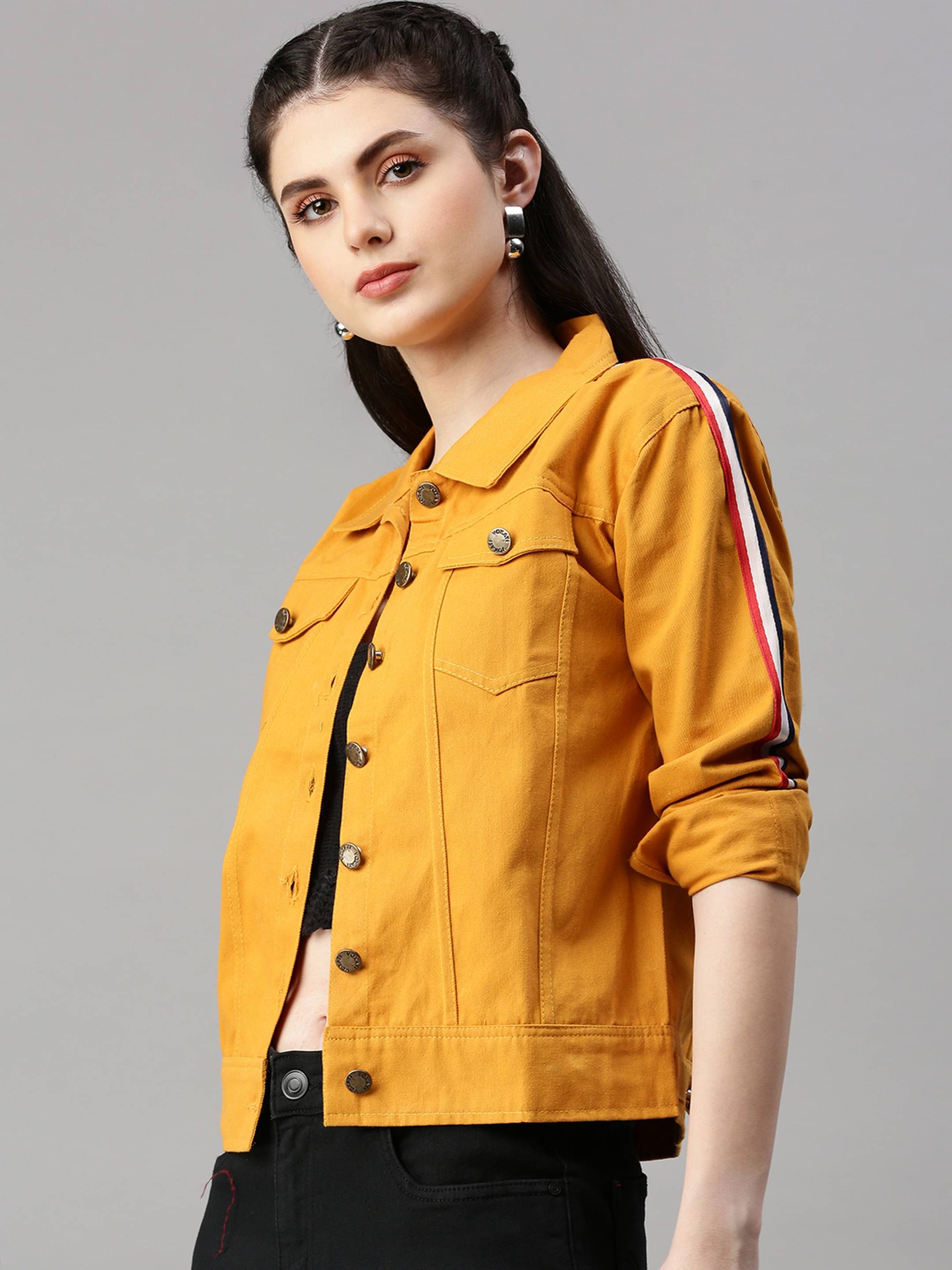     			VOXATI - Denim Multi Color Denim Jacket