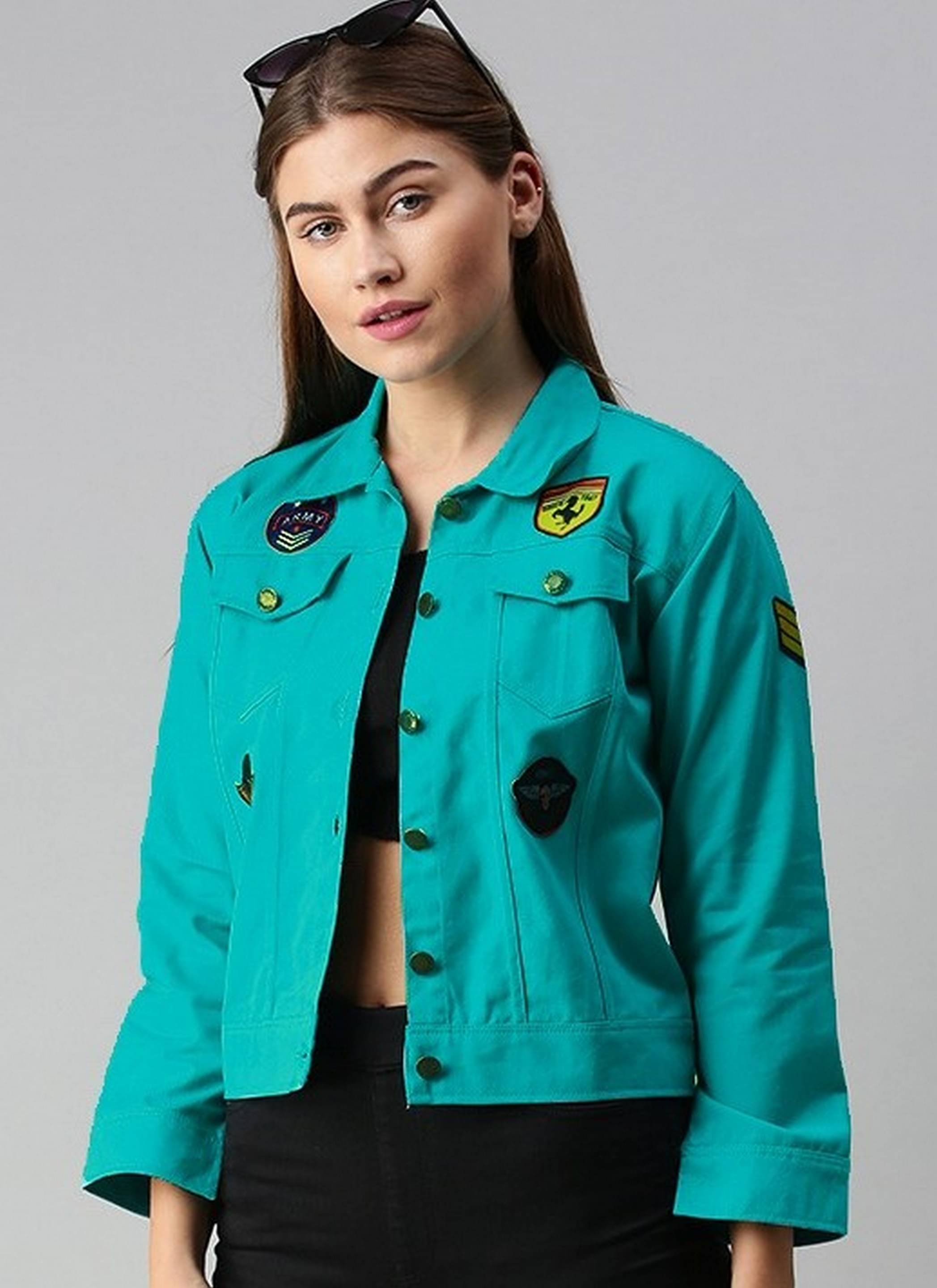     			VOXATI - Denim Multi Color Denim Jacket