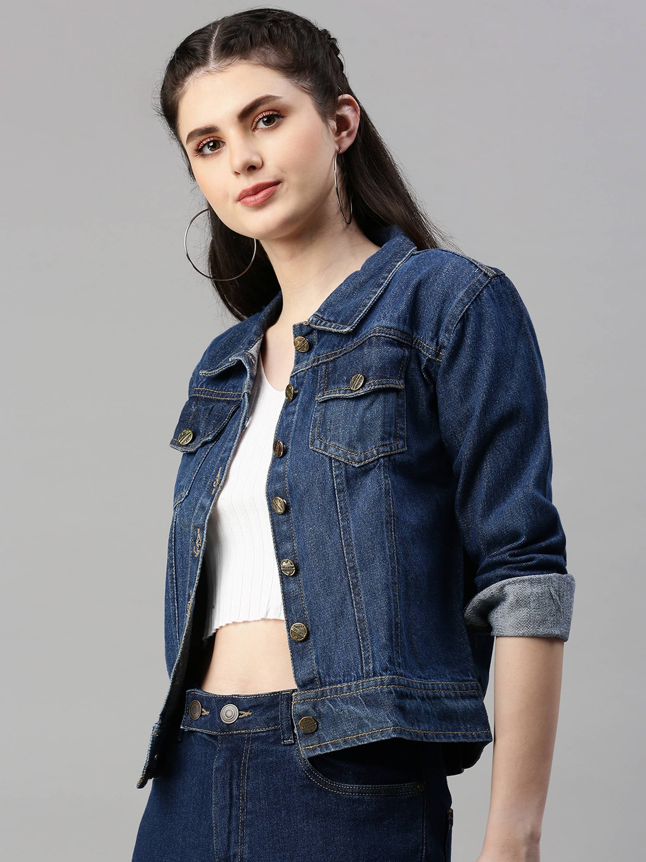     			VOXATI Women Denim Jacket ( Multicolor )