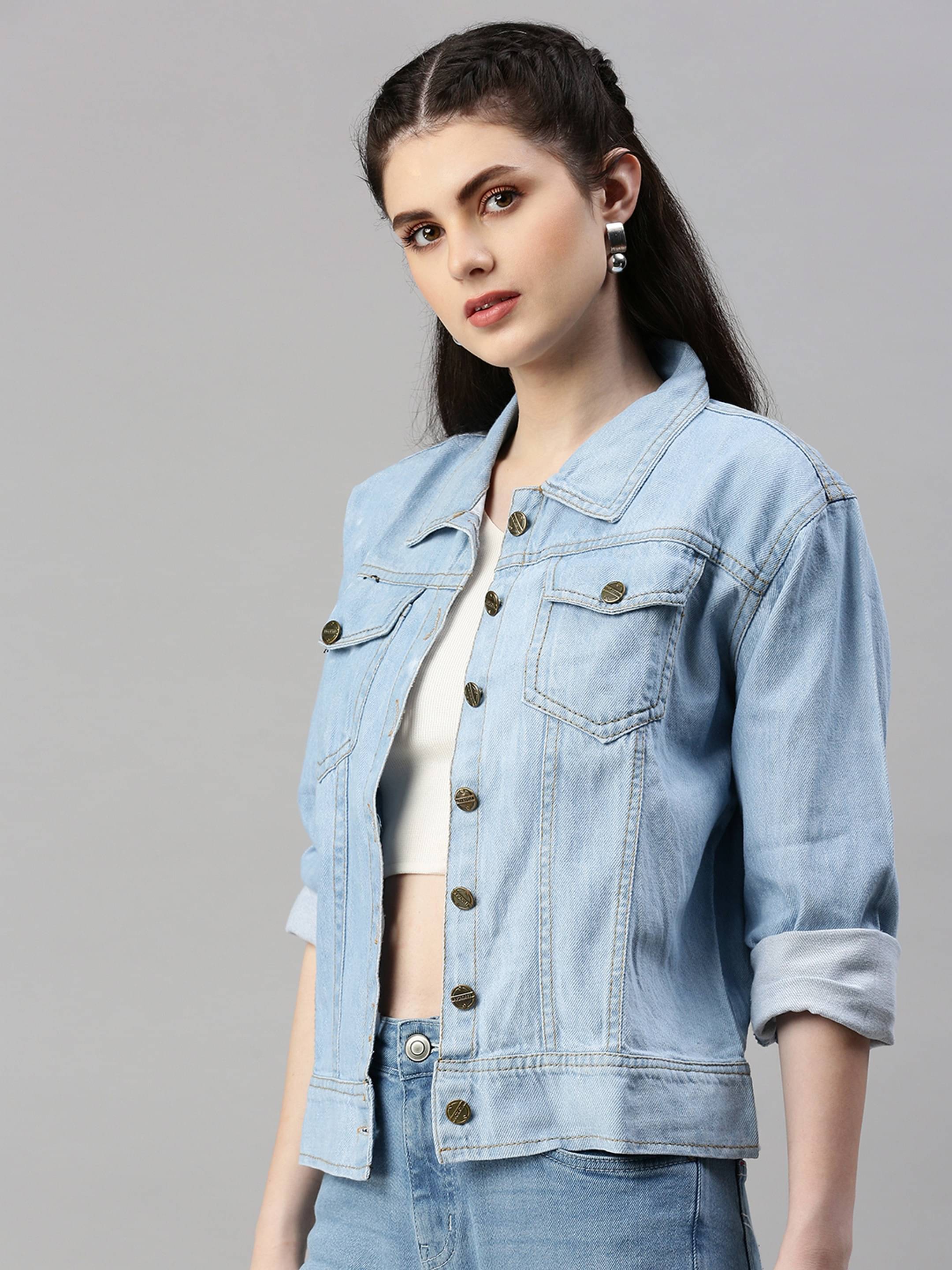     			VOXATI - Denim Multi Color Denim Jacket