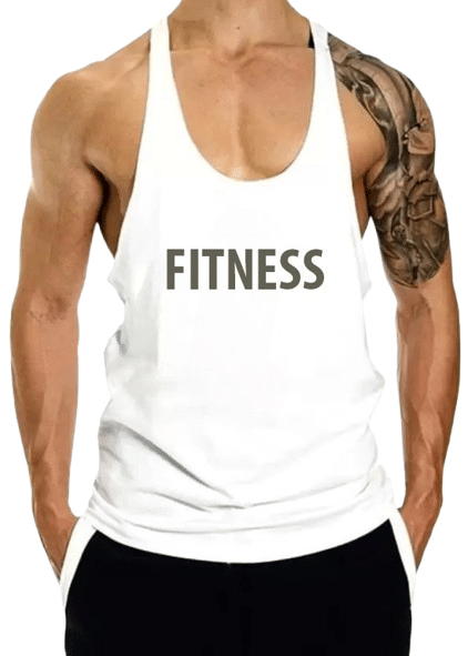 VTSports Pack of 1 Polyester Gym Vest For Men ( White ) VTSports Pack of 1 Polyester Gym Vest For Men ( White )