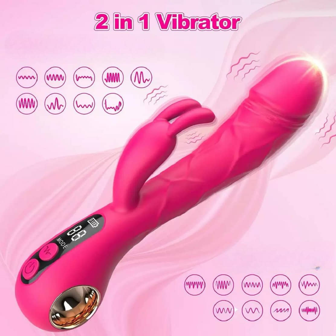 Vibrations Full Body Muscle Relaxation & Pain Relief Massager with 9 Vibration modes & Dule Motors, USB Magnetic charging, Waterproof (Assorted Colour)